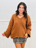 Brown Chunky High Low Sweater Top (Reg & Plus)
