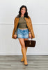 Contrast Faux Leather Denim Jacket (Reg.)-2 Colors