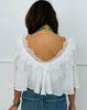 Off White Lace Chiffon Top (Reg.)