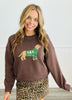 Brown Sweater Clad Dog Graphic Sweater Top (Reg.)