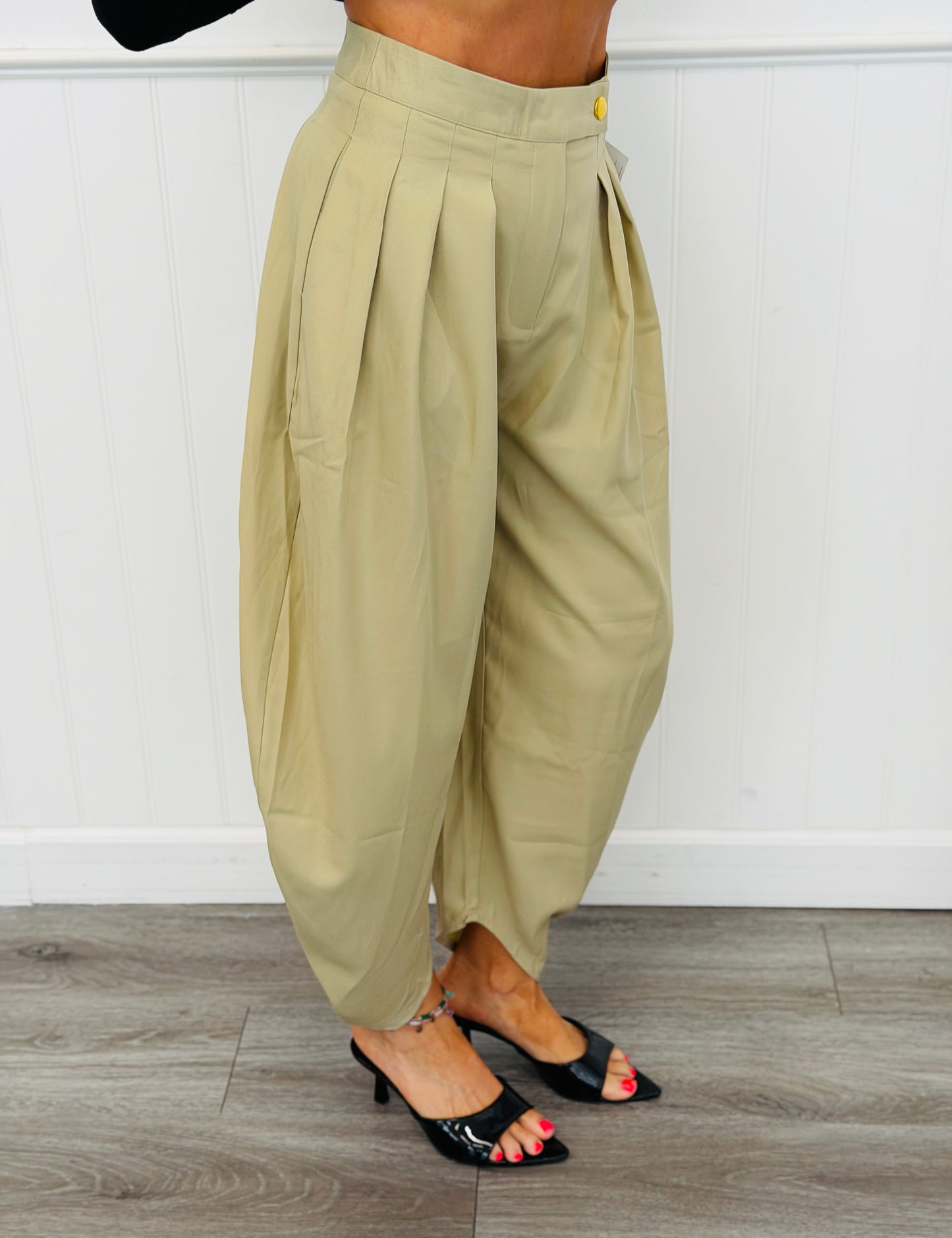 Aladin High Waist Waterfall Pants (Reg & Plus) - 3 Colors