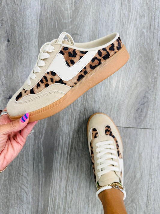 Beige/Leopard Slip-On Sidekick Sneakers