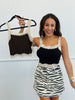 Lace Contrast Cami Top (Reg.)-2 Colors