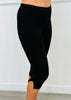 Black Ribbed Tank Top & Capri Pants Set (Reg.)