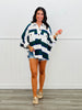 Oversized Striped Raw Edge Top (Reg.)-2 Colors