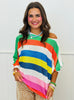 Multi Striped Pullover Top (One Size)