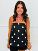 Black Polka Dot Strapless Blouse (Reg.)