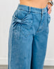 Washed Denim Bow Pocket Pants (Reg. & Plus)