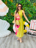 Chartreuse Tropical Radiance Midi Dress (Reg.)