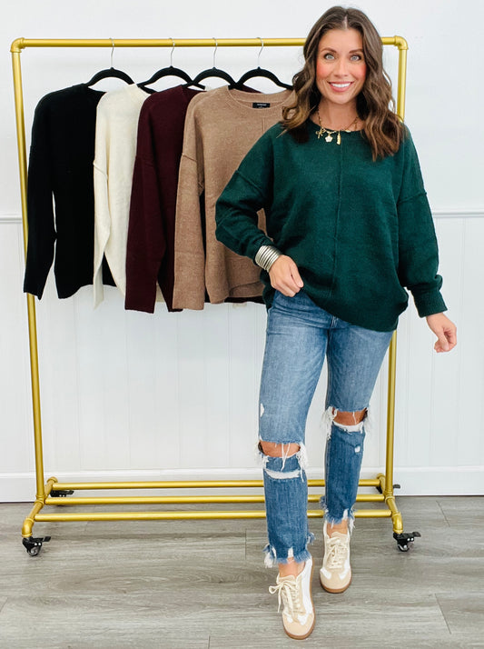 Essentially Perfect Sweater Top (Reg & Plus)-5 Colors