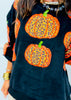 Queen Of Sparkles Black Leopard Pumpkin Sweatshirt (Reg. and Plus)