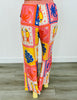 Hot Pink Mixed Tropical Print Pants (Reg.)