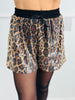Leopard Print Sequin Shorts (Reg & Plus)-2 Colors
