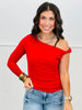 Fitted One Shoulder Long Sleeve Top (Reg.) - 6 Colors