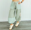 POL Dried Matcha Lace Patch Jogger Pants (Reg)