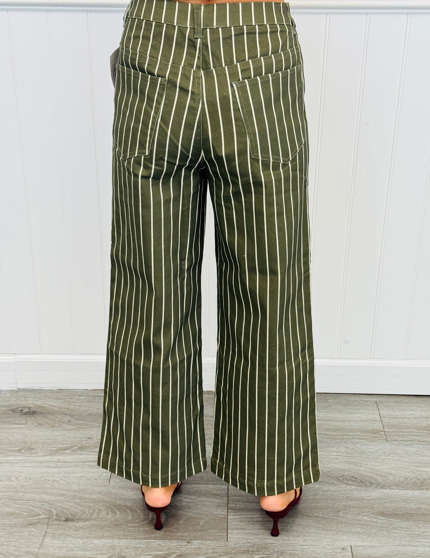 Pinstriped Wide Leg Pants (Reg.) - 3 Colors