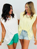 Asymmetric Ruched Hem Top (One Size) - 2 Colors