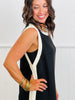 Black Contrast Seams Midi Dress (Reg.)