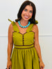 Martini Olive Contrast Midi Dress (Reg.)