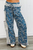 POL Flower Crochet Detailing Wide Leg Pants (Reg.)- 2 Colors