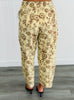 Custard Botanical Floral Print Drawstring Pants (Reg & Plus)
