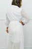 White Eyelet Wrap Style High-Low Dress (Reg. & Plus)