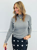 Heather Grey Merino Wool Blend Sweater Top (Reg.)