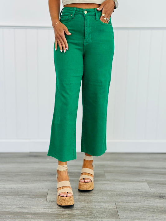 Judy Blue Kelly Green With Envy Tummy Control Jeans (Reg. and Plus)