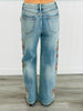 Medium Wash Embroidered Flowers Jeans (Reg.)