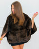 Brown Faux Fur Hooded Jacket (OS)