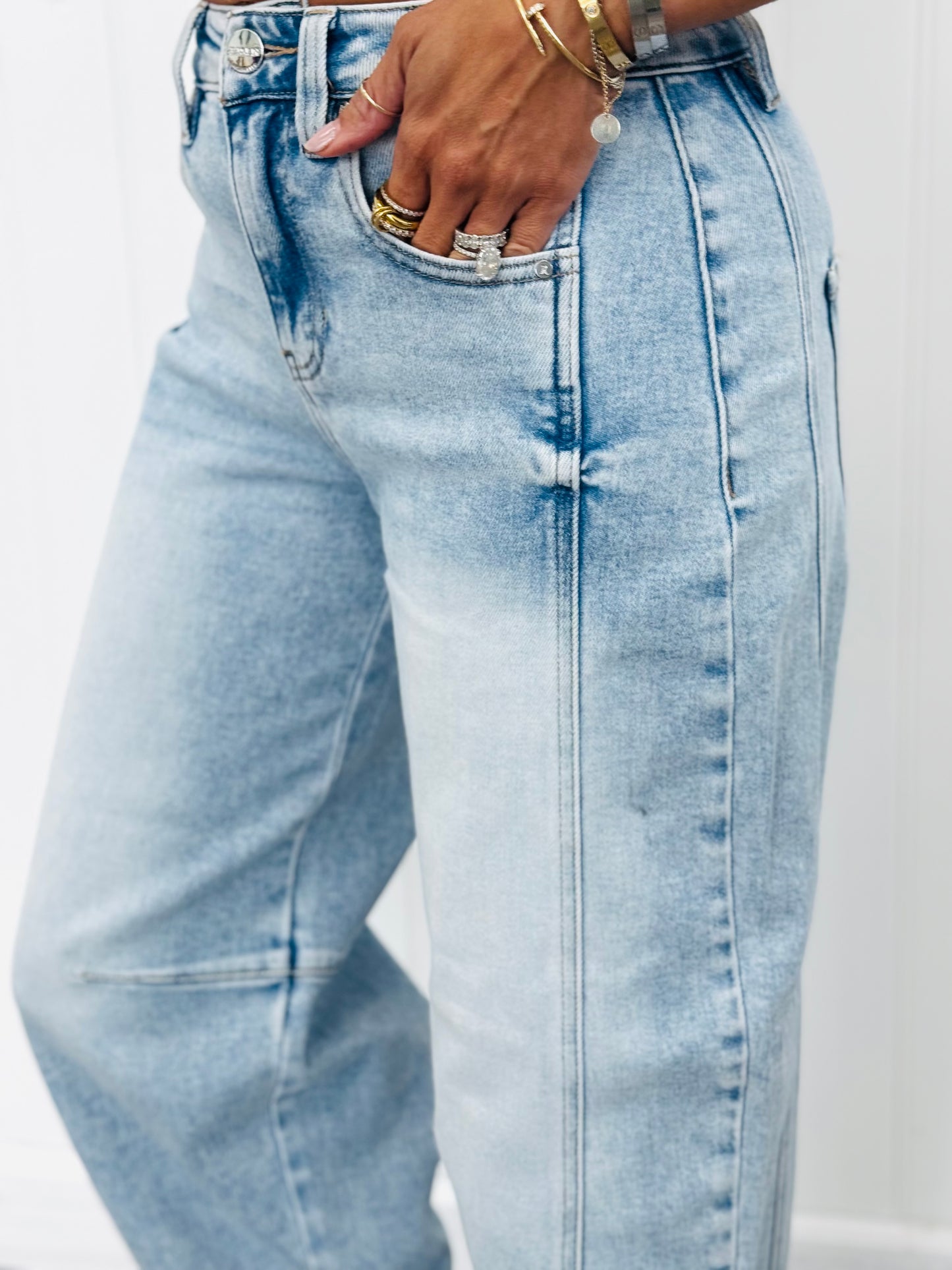 Risen Light Beyond The Barrel Cuffed Jeans (Reg & Plus)