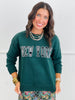 Dark Green New York Graphic Sweater Top (Reg.)