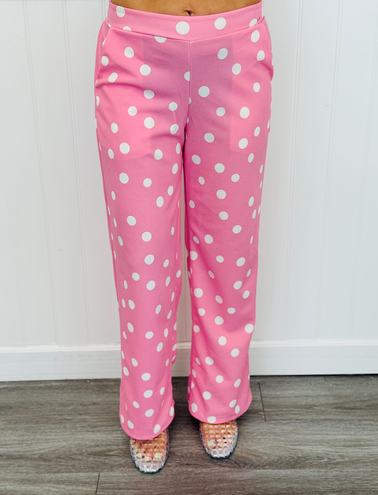 High Waist Polka Dot Pants (Reg & Plus)-6 Colors