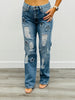 Denim High Rise Star Patch Dad Jeans (Reg.)