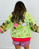 Queen Of Sparkles Light Green Martini Vintage Santa Sweatshirt (Reg. & Plus)