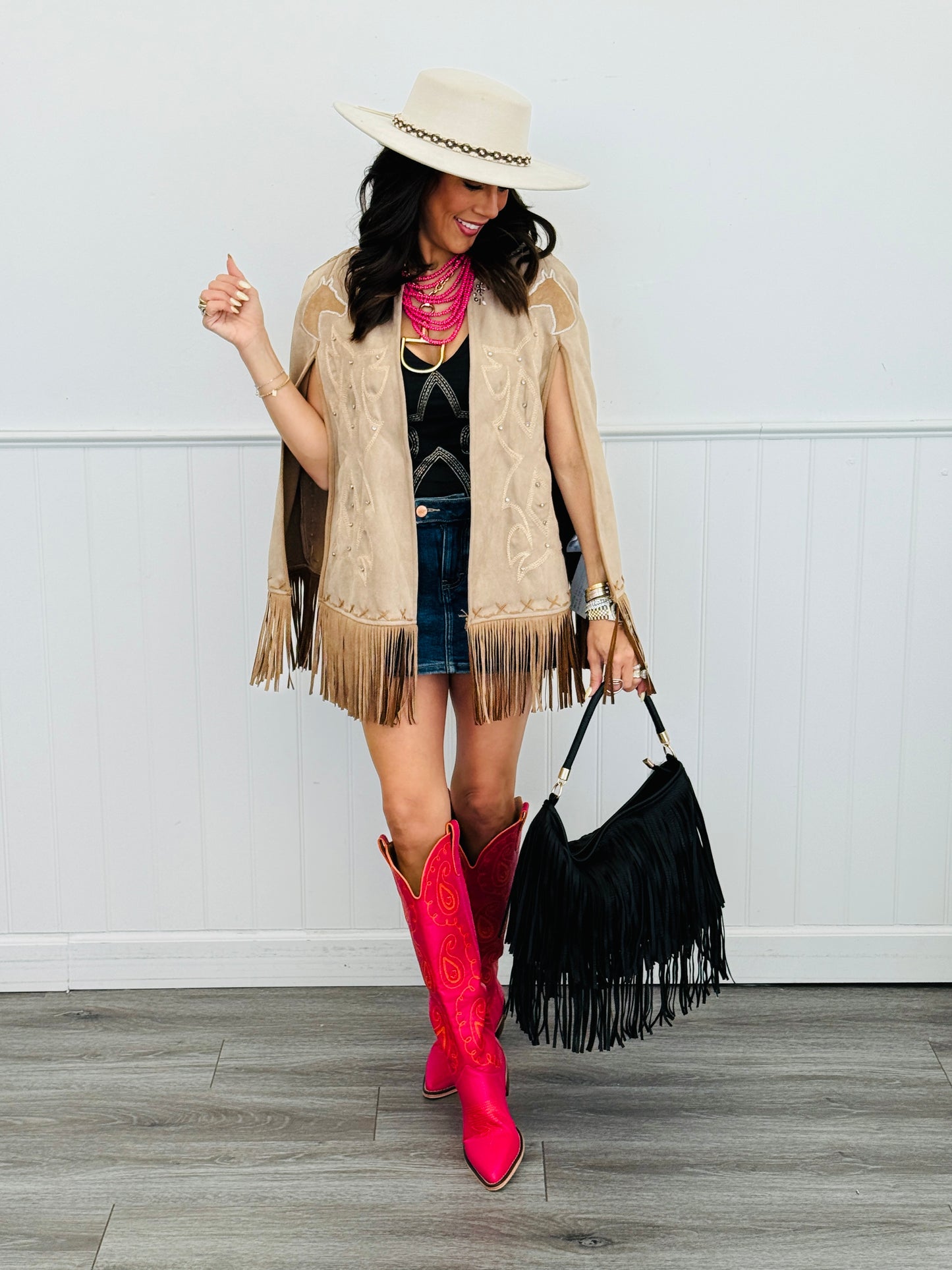 Black Jersey Boot Stitch Bodysuit (Reg.)