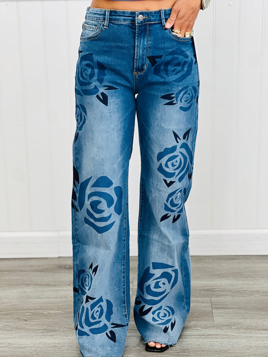 Oli & Hali Washed Rose Medium Denim Jeans (Reg.)