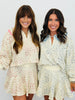 Ditsy Floral Ruffled Collar Sweatshirt (Reg.) - 2 Colors