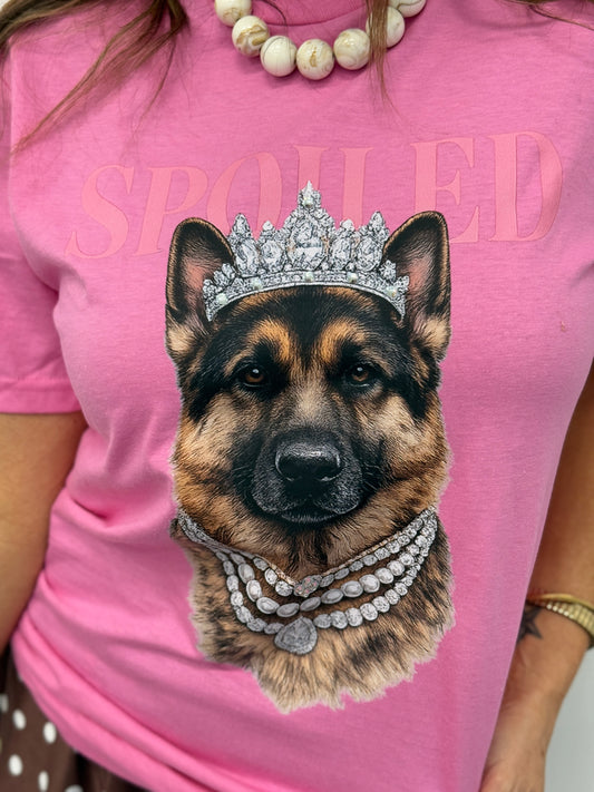 Spoiled German Shepard Bling Tee (Reg. and Plus)