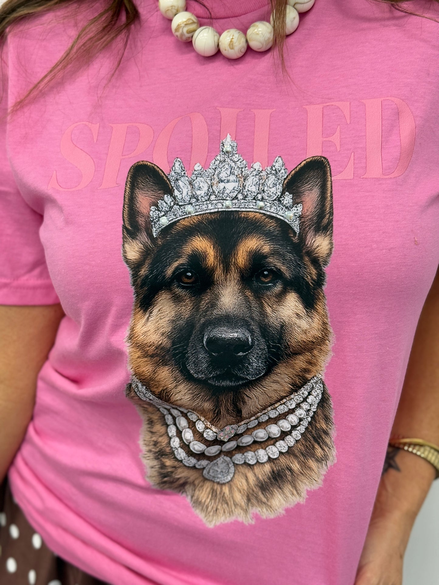 Spoiled German Shepard Bling Tee (Reg. and Plus)