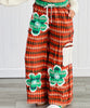 Orange Multi Pattern Wide Leg Pants (Reg.)