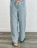 Denim Mineral Washed Pinstripe Drawstring Pants (Reg.)