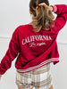 Embroidered Faux Suede Varsity Jacket  (Reg & Plus)-3 Colors
