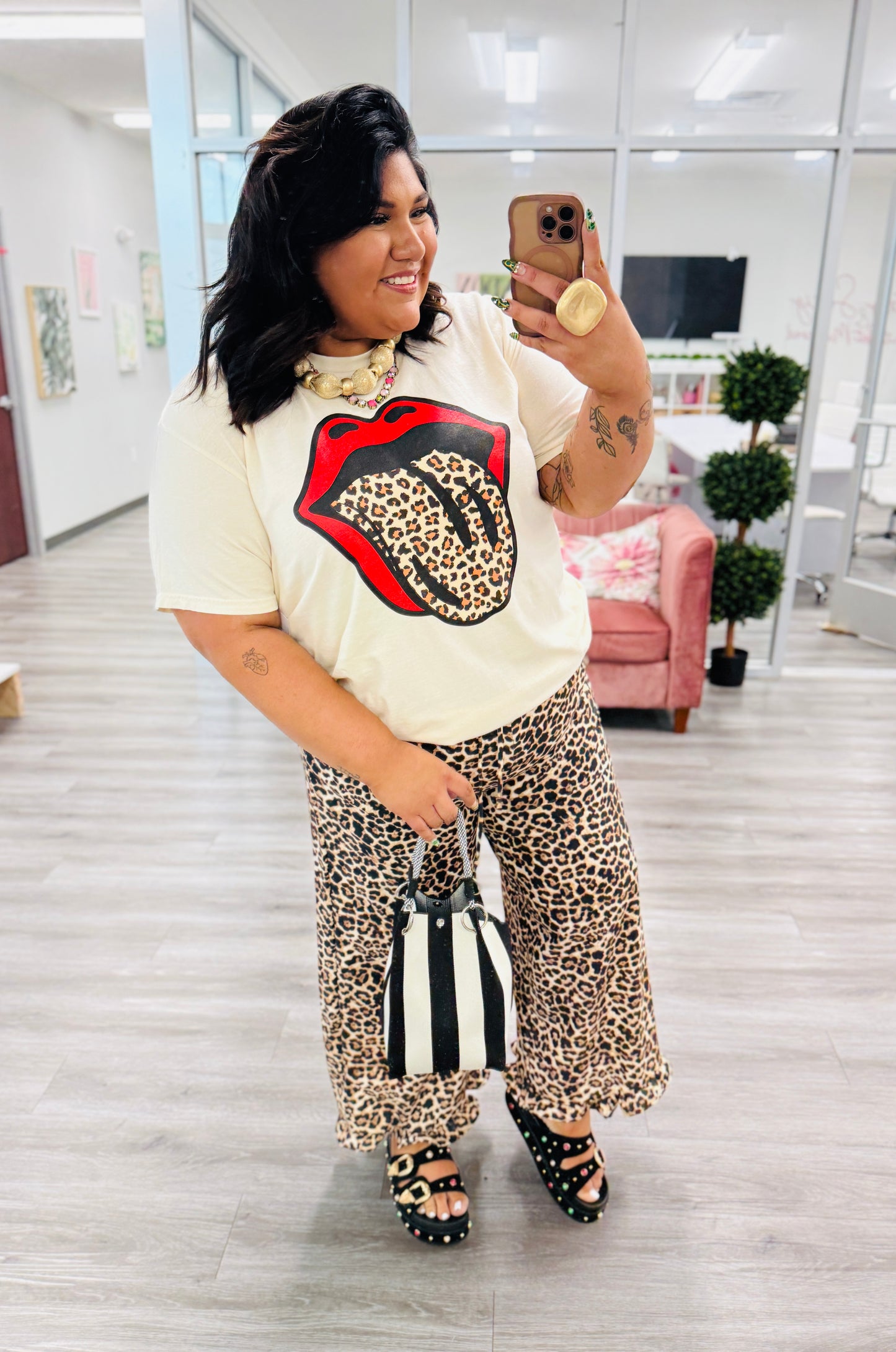 Leopard Speak Your Style Tee (Reg. and Plus)