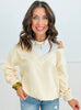 Deep Cream Drop Layer Sweater Top (Reg)