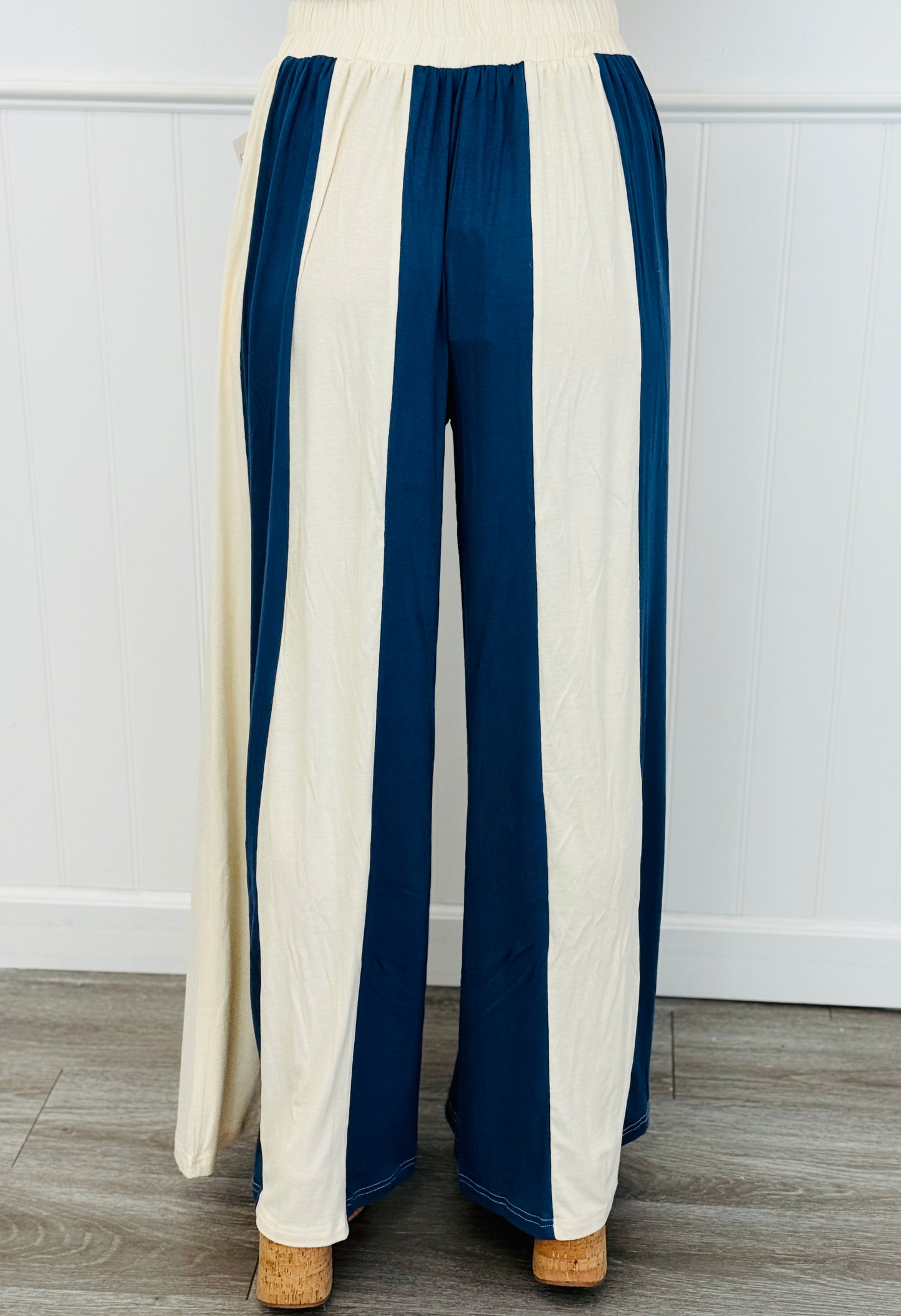 Navy/Cream Stripe Havana Pants (Reg.)