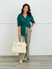 Leopard/Teal Wide Leg Pants (Reg & Plus)