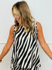 Black Zebra Scoop Back Tank & Pants Set (Reg.)