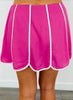 Fuchsia Shell Panel Linen Skort (Reg.)