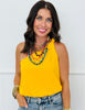 One Shoulder Knot Detail Tank Top (Reg.)-7 Colors